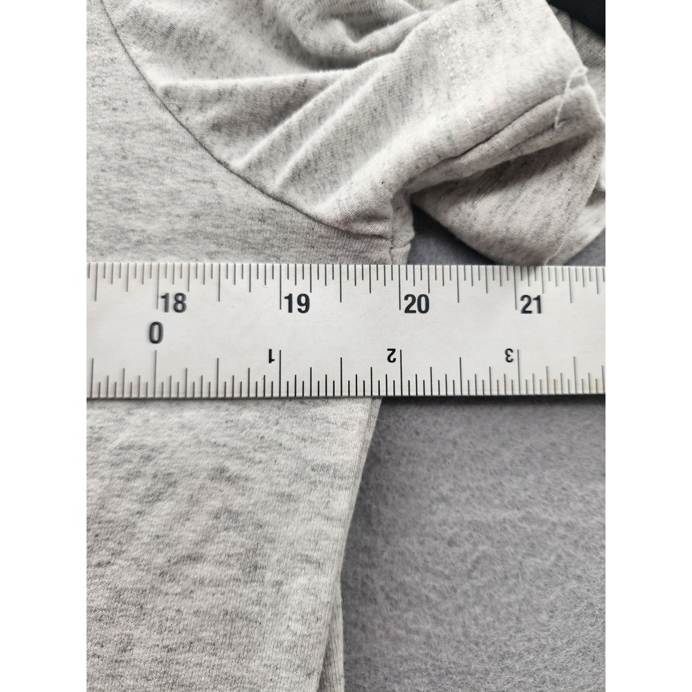 Gnw Gray Twist Front Knot T-Shirt XL Short Sleeve Heathered Soft Stretch Top - Picture 10 of 11